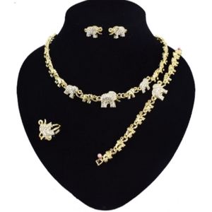 Elephant 18k Gold Plated Necklace Set
